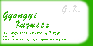 gyongyi kuzmits business card